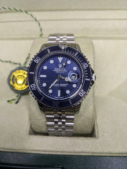 Rolex Submariner blue rotating dial with jublilee bracelet