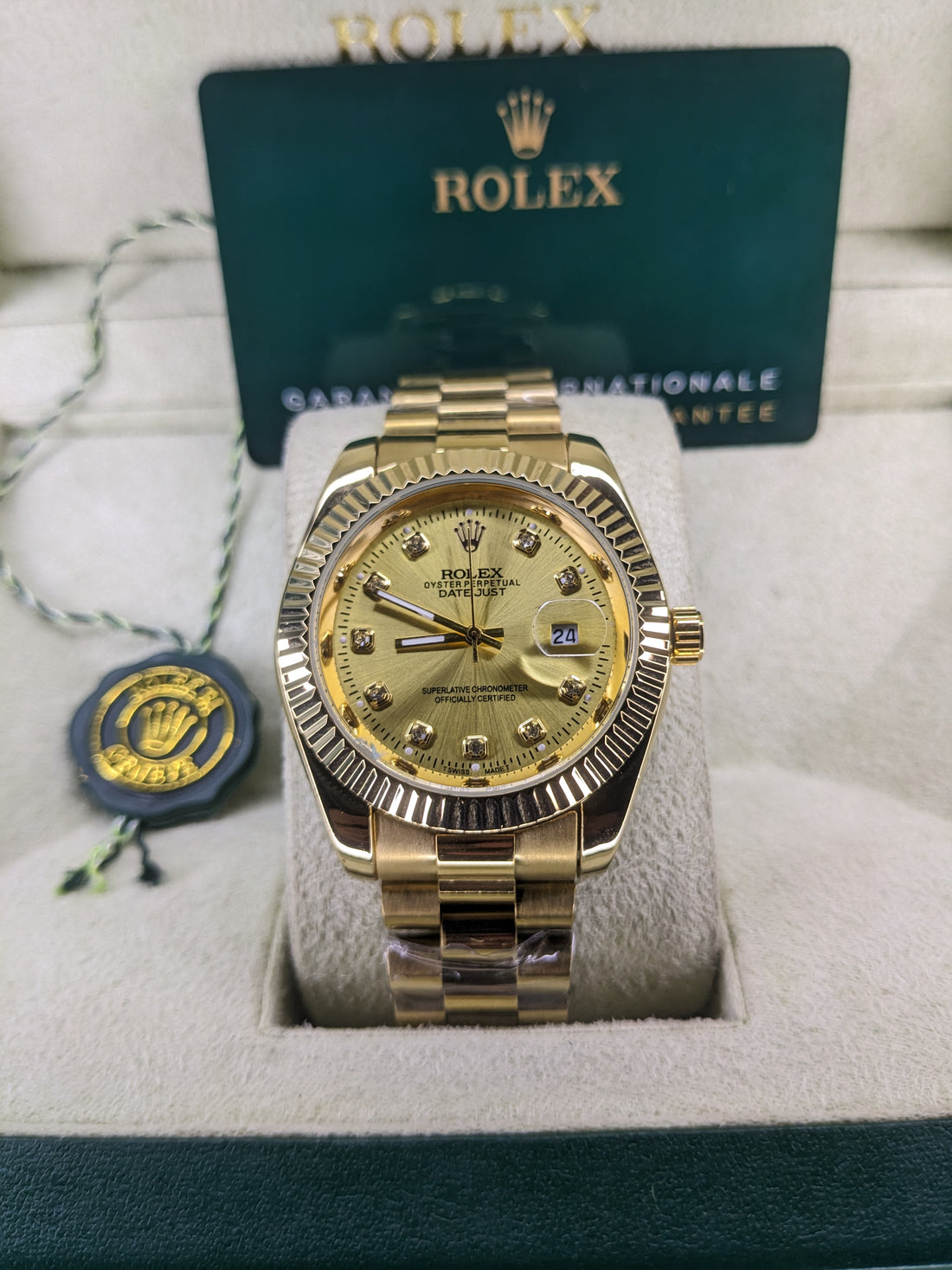Rolex automatic movement golden with golden dial