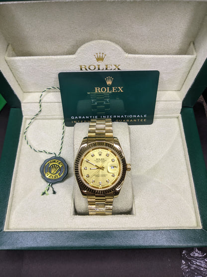 Rolex automatic movement golden with golden dial